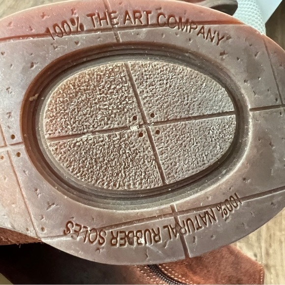 The Art Company Cognac Suede Platform Boots Size 37 - Picture 9 of 10